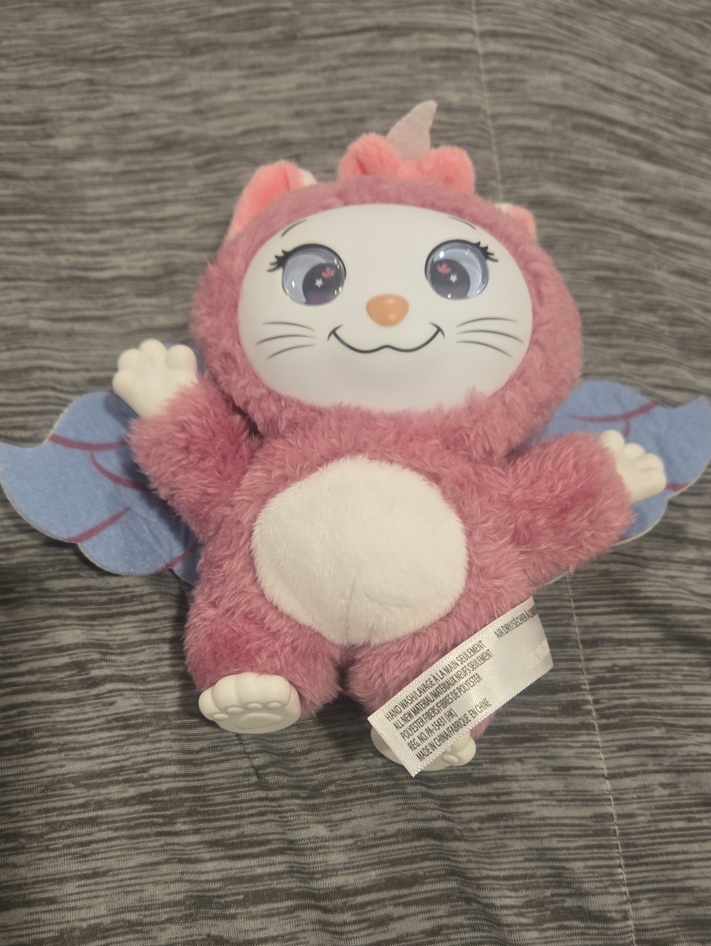 Disney Pink Plush Bat Character with Blue Wings